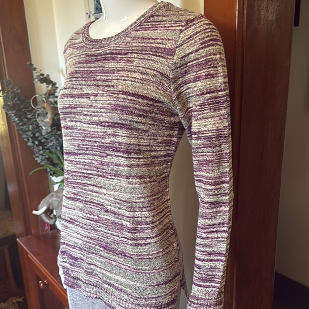 NWT northern reflections size small Women's Purple and Cream Sweater